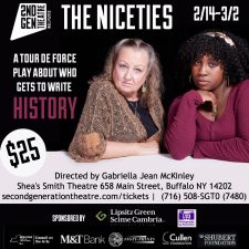 The Niceties by Eleanor Burgess, two women looking serious, tickets $25 for the year 2025